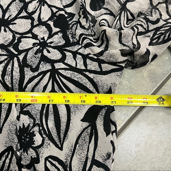 Separates By New York City Design Co Black Floral Silk Top Sz 2XL Y2K Fairy Boho - Picture 6 of 8